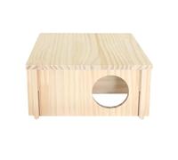 Raxove Labyrinthe maison pour hamsters multi-chambres, cachette multi-chambre pour hamsters carrés, cachette pour maisons en bois pour hamsters, cachette réglable pour petits animaux domestiques pe