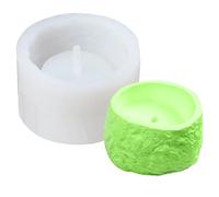 Raxove Moule à bougies en pot de fleurs - Moule pour bougies d'aromathérapie | Moules en résine cylindrique pour l'artisanat Fai-da-Te Pots de fleurs succulentes Bougeoir pour bijoux