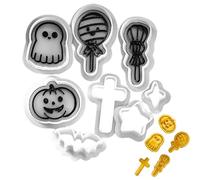 Raxove Moule à emporte-pièce, emporte-pièces d'Halloween,Ensemble de moules à biscuits pour collations de dessin animé Halloween | Ensemble de moules à biscuits pour collations d'Halloween Cartoon