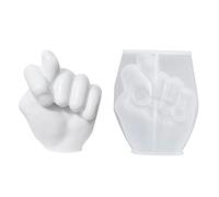 Raxove Moule en forme de main | moule en silicone à gestes doux, moule à savon semi-transparent compatible avec résine pour anniversaire, Halloween, Noël, fête des mères, saint