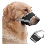Raxove Muselière pour chiens de grande taille, anti-morsure, muselière en maille souple pour chiens, housse à mâcher en tissu doux, anti-aboiement, réglable, respirant, confortable, pour l'extérieur
