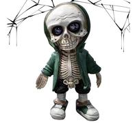 Raxove Ornements Pendentifs de Voiture avec Crâne, Fantastiques Figurines Squelette Gothique, Fantastiques Figurines Squelette Ornement Artisanal en Résine Décoration d'Halloween de Collection,
