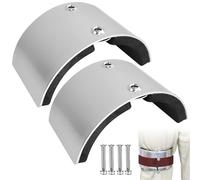 Raxove Pièces de cuissardes, plaque incurvée pour échasses de fixation des jambes, Pièces d'échasses de plaques de plâtre en alliage d'aluminium, Kit de sangles de jambe avec pour échasses dans