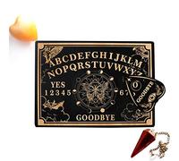 Raxove Planche à pendule - Fournitures d'de sorcellerie de divination de radiesthésie noire de 30,5 cm - Tableau magique Carven en bois planche Ouija, Kit de fournitures d'Wiccan de sorcellerie,