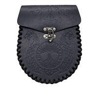 Raxove Sac Renaissance, Sac de ceinture vintage en cuir gaufré, sac de ceinture, pochette en cuir Renaissance Faire, sac de poche vintage Ren Faire pour les événements fantastiques LARP