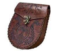 Raxove Sac Renaissance, Sac de ceinture vintage en cuir gaufré, sac de ceinture, pochette en cuir Renaissance Faire, sac de poche vintage Ren Faire pour les événements fantastiques LARP
