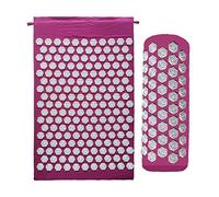 Raxove Tapis d'accupress, tapis de point de pression portable avec gâche - Ensemble tapis d'acupression et oreiller favorisent la relaxation et la grève pour une santé et un bien-être optimaux