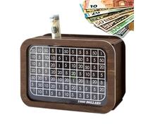 Raxove Tirelire, tirelire pour enfants,Boîte réutilisable en bois acrylique | Boîte à monnaie avec économie, boîte décorative pour économiser de l'argent bancaire pour le