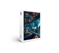 raxxa Puzzle premium | Curious Space Cat Exploring The Infinite Universe Beyond Stars | 1000 pièces