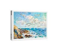 raxxa Puzzle Premium | Seagulls Over Waves Impressionist Ocean Scene | 1000 pièces