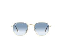 Ray - Ban Unisex RB3548 HEXAGONAL 001/3F Lunettes de soleil Métal Or Bleu Géométrique Normale Ombré