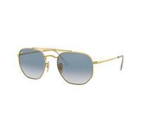Ray - Ban Unisex RB3648 THE MARSHAL 001/3F Lunettes de soleil Métal Or Bleu Géométrique Normale