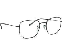Ray - Ban Unisex Ray - Ban RX6496 2509 Montures optiques Métal Noir Transparent Géométrique Normale