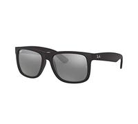 RAY BAN - 4165 - Lunettes de soleil Homme, Rubber Black/Grey Mirror Silver