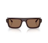 Ray-Ban A$AP Rocky RB4954 Flacko Puffer Evolution Collection Lunettes de Soleil Rectangulaire Marron Transparent/Marron Foncé 52 mm