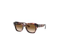 Ray - Ban Unisex Ray - Ban RB2186 STATE STREET 133451 Lunettes de soleil Acétate Tortue Marron Carré Normale Ombré