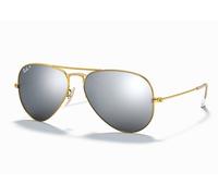 Ray ban Aviateur Lunettes Rb3025 112/W3 58-14 Mat or Argent Flash Polarisé