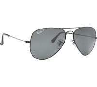 Ray Ban - RB3025 Aviator Polished Black Total Black Polar - 58 - Lunettes de soleil