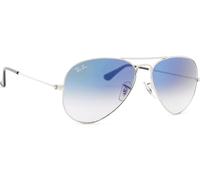 Ray - Ban Unisex Ray - Ban RB3025 AVIATOR 003/3F Lunettes de soleil Métal Argent Bleu Pilote Normale Ombré