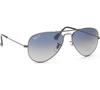 Ray-Ban Lunettes de soleil RB3025 Aviator 004/78 Unisexe Métal Gris Bleu Polarisé