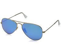 Ray - Ban Unisex RB3025 AVIATOR 112/4L Lunettes de soleil Métal Or Bleu Pilote Polarisé