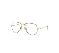 Ray-Ban Aviator Optics Monture Or Verres Transparents Polarisé 58-14
