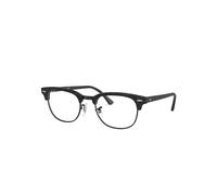Ray-Ban Clubmaster Marble Optics Monture Noir Effet Froissé Verres Transparents 51-21