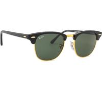 Ray-Ban Clubmaster Classic Vert Teinte unie + Noir