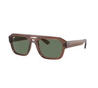 Ray-Ban Corrigan RB 4397 Lunettes de soleil unisexe Marron transparent/vert foncé 54/20/145, Marron transparent/vert foncé, 54/20/145
