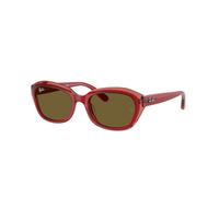 Ray - Ban Enfant Ray - Ban RJ9081S 715473 Lunettes de soleil Acétate Rouge Marron Géométrique Normale