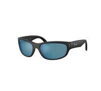 Ray - Ban Enfant Ray - Ban RJ9189S 100S55 Lunettes de soleil Injecté Noir Bleu Pillow Miroir