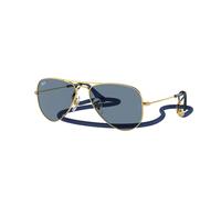 Ray - Ban Enfant Ray - Ban RJ9506S JUNIOR AVIATOR 223/1U Lunettes de soleil Métal Or Bleu Pilote Miroir Miroir