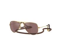 Ray - Ban Enfant Ray - Ban RJ9506S JUNIOR AVIATOR 223/6G Lunettes de soleil Métal Or Marron Pilote Miroir Miroir