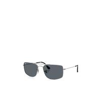 Ray - Ban Unisex Ray - Ban RB3779 EXPLORER 3 004/R5 Lunettes de soleil Métal Gris Bleu Carré Normale