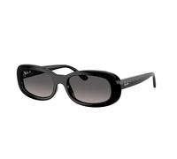 Ray - Ban Femme Ray - Ban RB2221 901/M3 Lunettes de soleil Acétate Noir Gris Ronde Polarisé Ombré