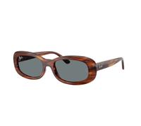 Ray - Ban Femme Ray - Ban RB2221 954/62 Lunettes de soleil Acétate Marron Bleu Ronde Normale