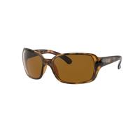 Ray - Ban Femme Ray - Ban RB4068 RB4068 642/57 Lunettes de soleil Injecté Tortue Carré Polarisé