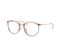 Ray - Ban Femme RX7140 8124 Montures optiques Injecté Marron Transparent Pantos Normale