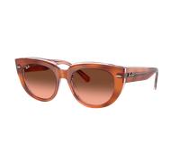 Ray-Ban Femme Sunglass Doreen - Couleur du Monture: Havana rouge sur multicolore transparent, Couleur de Lentille: Marron dégradé Rose