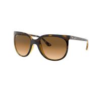 Ray-Ban Femme Sunglass RB4126 Cats 1000 - Couleur du Monture: Havana Clair, Couleur de Lentille: Dégradé marron clair