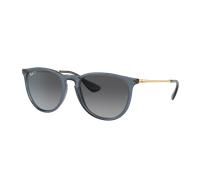 Ray-Ban Femme Sunglass RB4171 Erika Classic - Couleur du Monture: Transparent Bleu, Couleur de Lentille: Gris