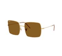 Ray-Ban Femme Sunglass RBR0104S Square 1971 Reverse - Couleur du Monture: Doré arista, Couleur de Lentille: Marron foncé Polarisé