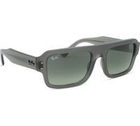 Ray-Ban Lunettes de soleil rectangulaires unisexes anti-UV - 0RB4454, Gris, M