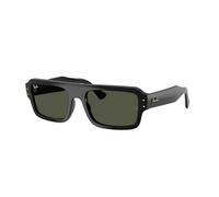 Ray - Ban Unisex Ray - Ban RB4454 FLACKO 667731 Lunettes de soleil Acétate Noir Vert Carré Normale