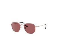 Ray-Ban Hexagonal Flat Lenses Lunettes De Soleil Monture Or Rose Verres Violet Polarisé 51-21