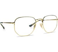 Ray - Ban Unisex Ray - Ban RX6448 HEXAGONAL 2500 Montures optiques Métal Or Transparent Géométrique Normale