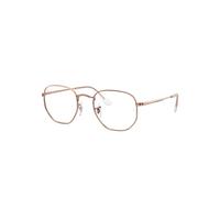Ray-Ban Hexagonal Optics Monture Or Rose Brillant Verres Transparents 48-21