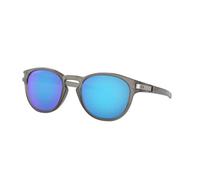 Oakley Lunettes de soleil Latch – Grise mat Encre – Verres Prizm Saphir Polarized – Taille unique