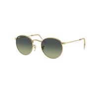 Ray - Ban Homme Ray - Ban RB3447 ROUND METAL 001/BH Lunettes de soleil Métal Or Vert Ronde Normale Ombré