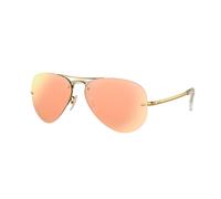 Ray - Ban Homme Ray - Ban RB3449 RB3449 001/2Y Lunettes de soleil Métal Or Marron Pilote Normale